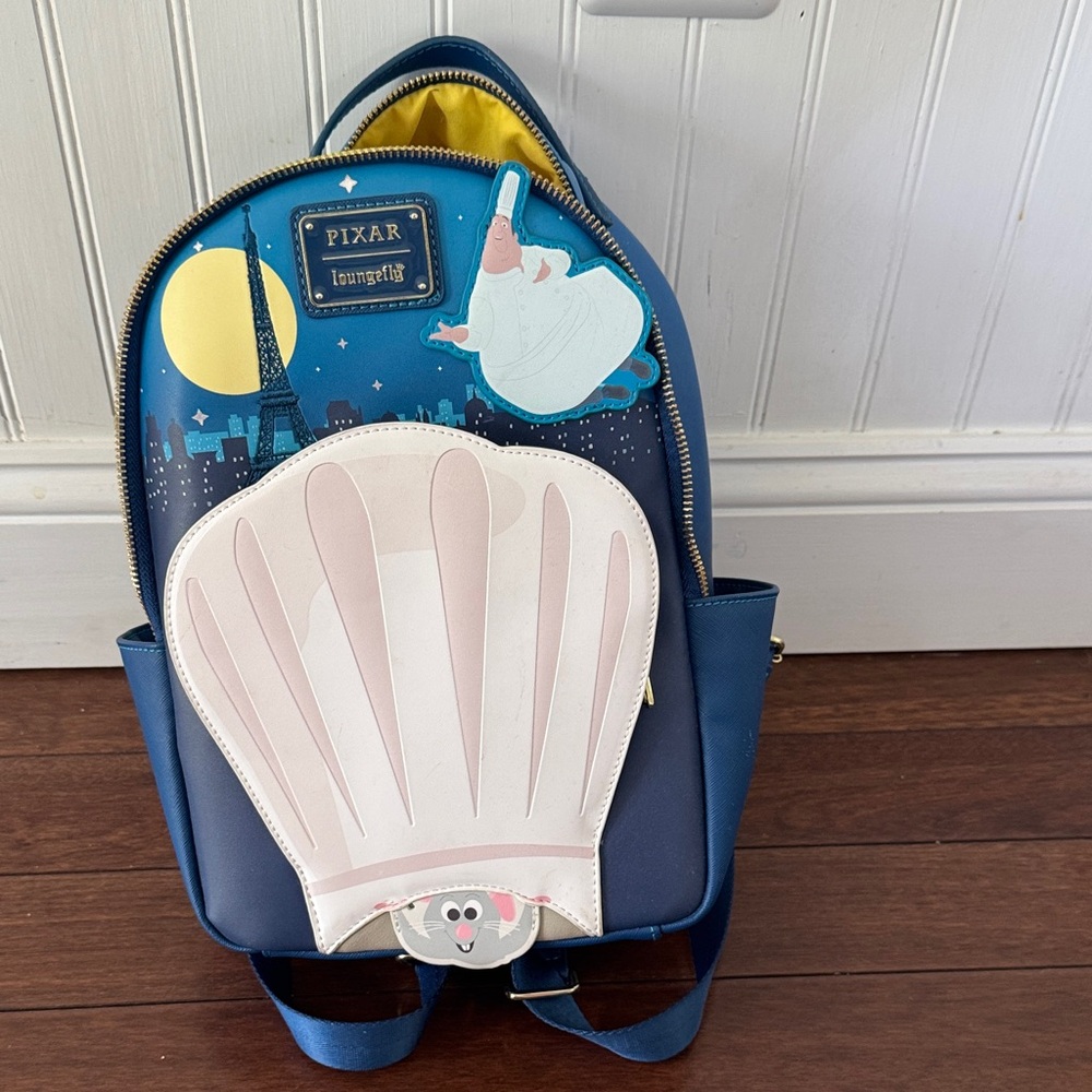 Loungefly Pixar Ratatouille Remy Blue and Navy Mini Backpack